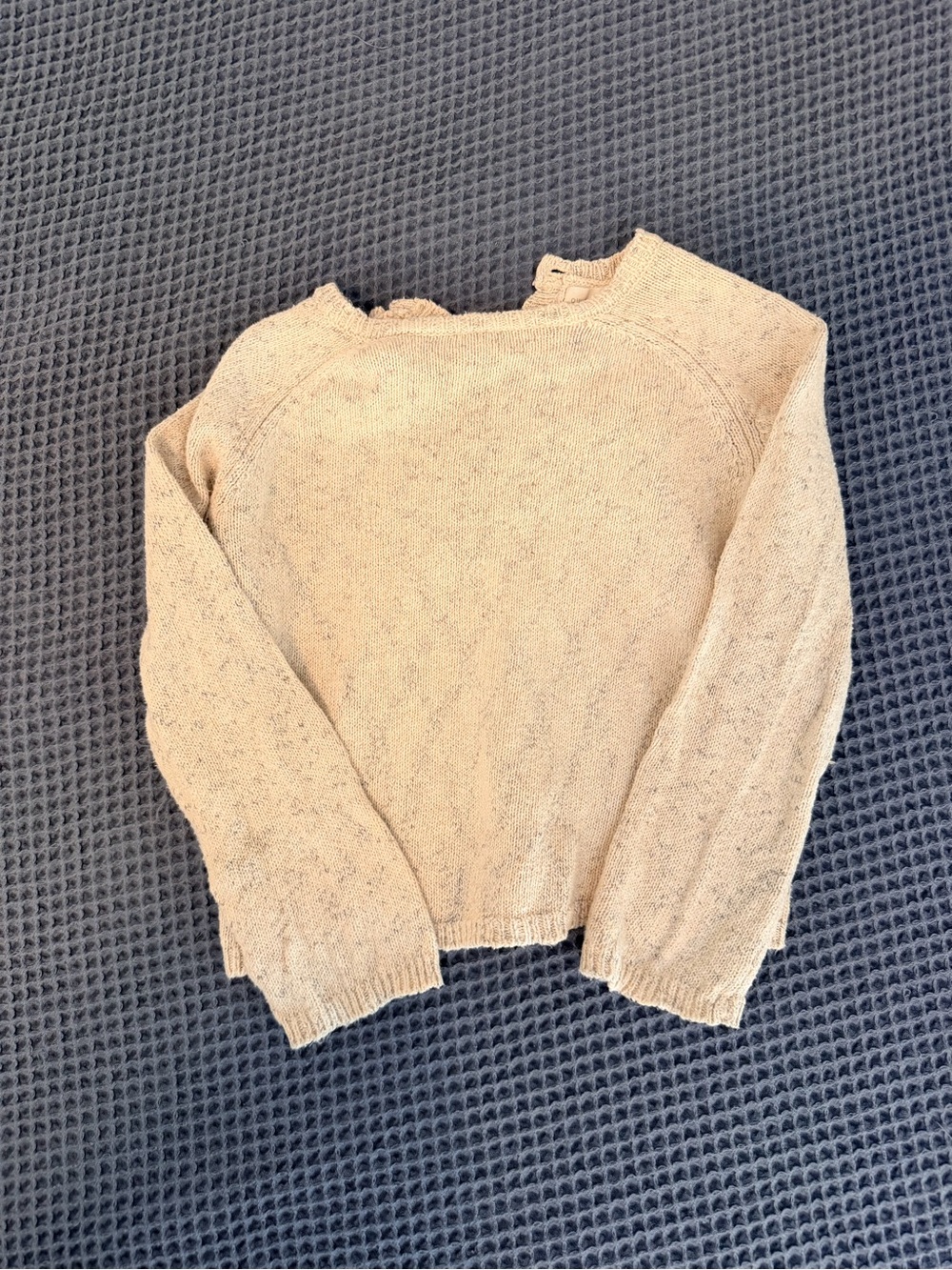 Quincy Mae Cream Knit Crewneck Sweater